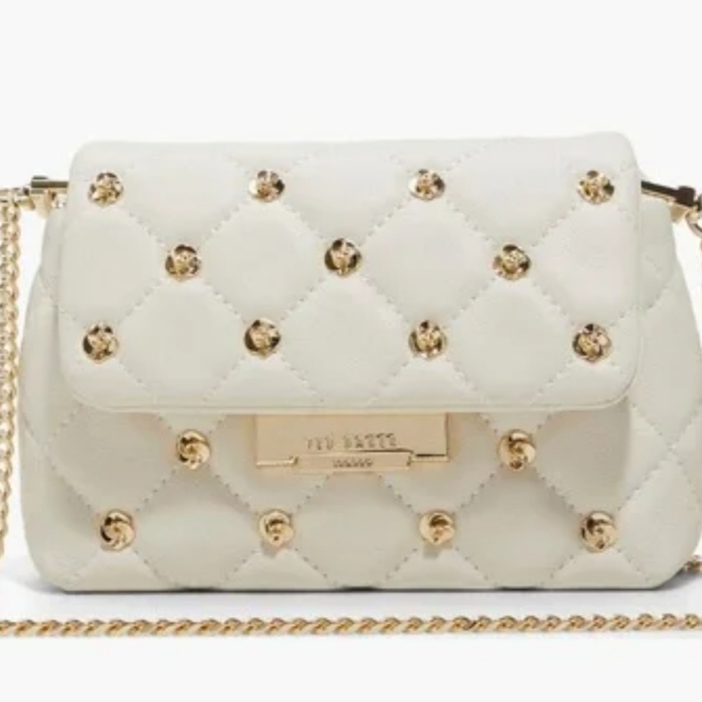 Ted Baker Elegant Off White/Cream‎ Quilted Chain Bag